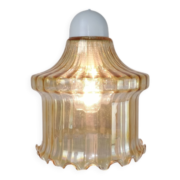 Venini Suspension Vintage en Verre Murano ambre