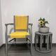 Revisited vintage armchair – handmade yellow weaving