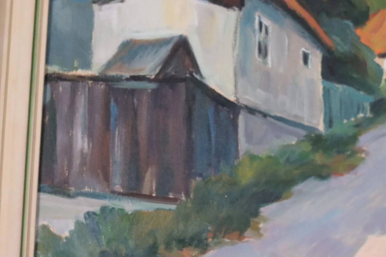 « Scène de village » par Alvar Johansson