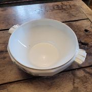 French floral porcelain salad bowl – 1940s–50s