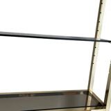 Brass and smoked glass shelf 1970s