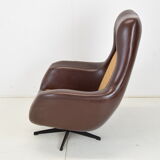 Mid-century Rotating Armchair,Leatherette,1980's.