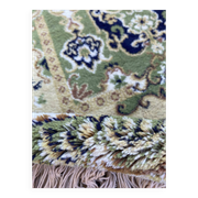 Oriental rug in thick wool velvet Sion gold and green 200x300