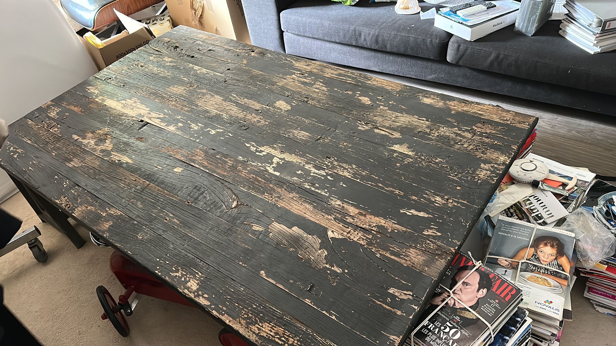 Industrial coffee table
