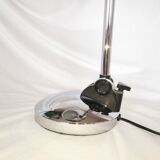 Adjustable chrome metal UFO lamp, space age, UFO, Aluminor, France, 1980.