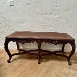 Cane crisscross bench seat