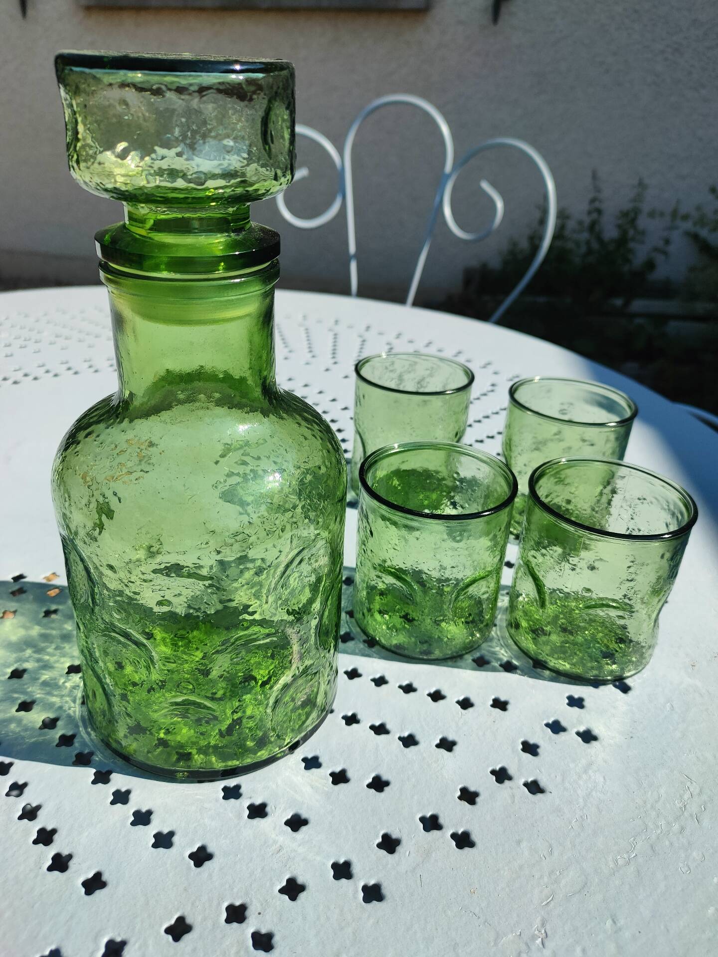 Carafe et verre Vintage