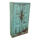 Old wooden cabinet with beautiful green patina