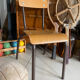 Chaise d’écolier enfant bois et métal
