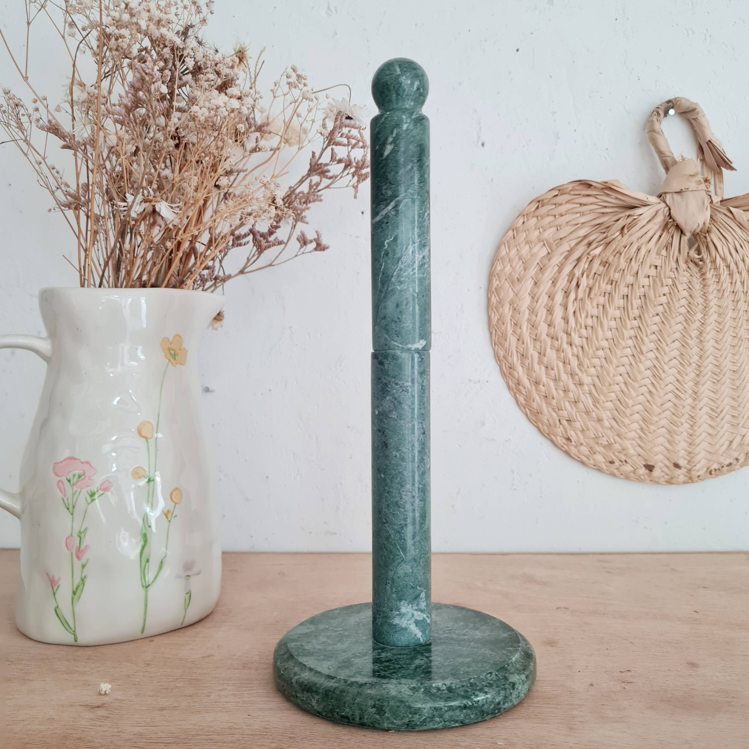 Paper towel roll - green marble base for paper