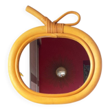 Rattan Apple Mirror