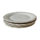 Lot de 4 assiettes à dessert en porcelaine blanche