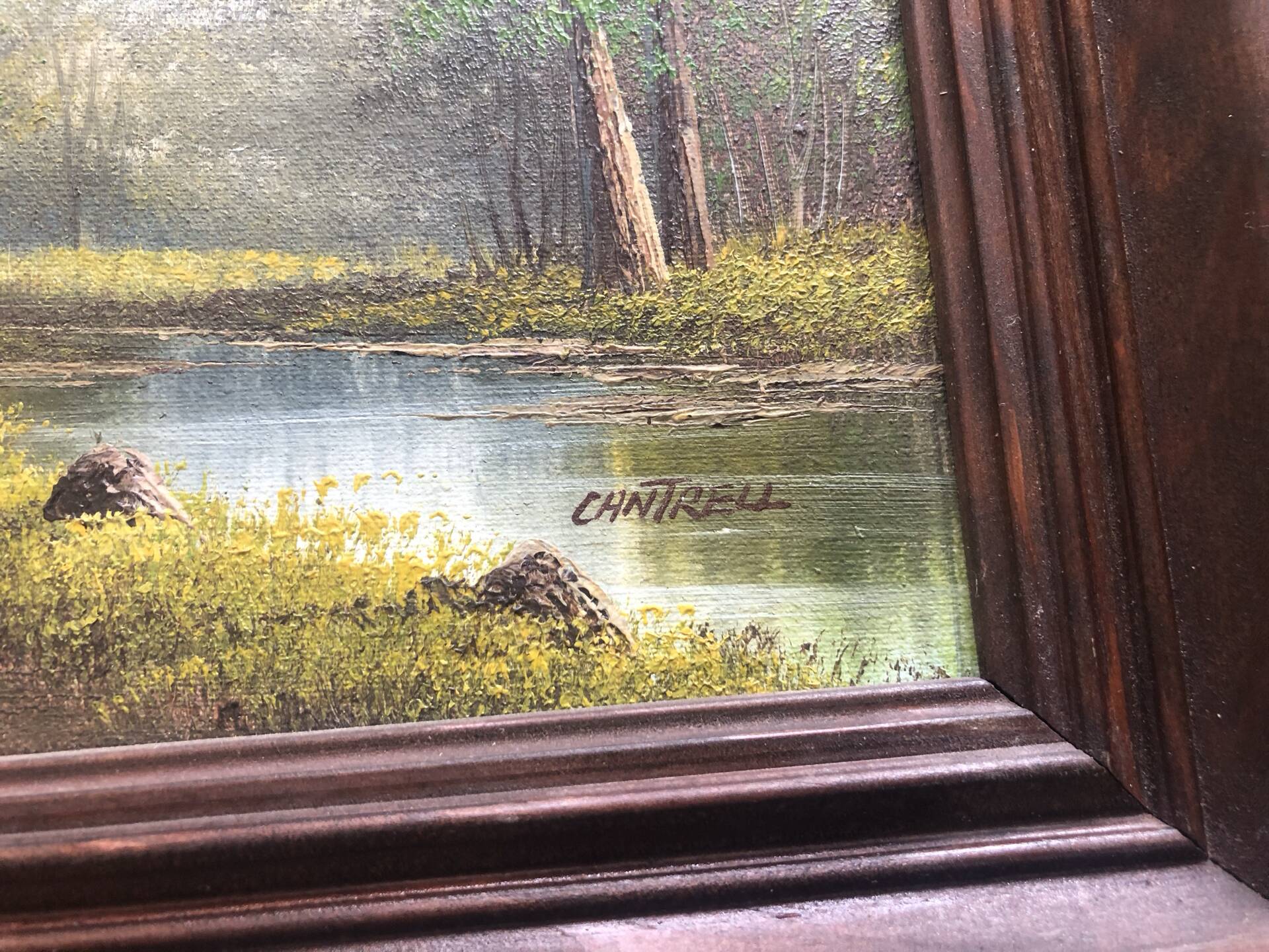 Old oil painting signed Cantrell