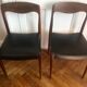 Series of four Scandinavian type chairs
