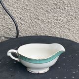 Hollow dish and saucière ceranord frsnce in semi white porcelain and vintage and collector's mint