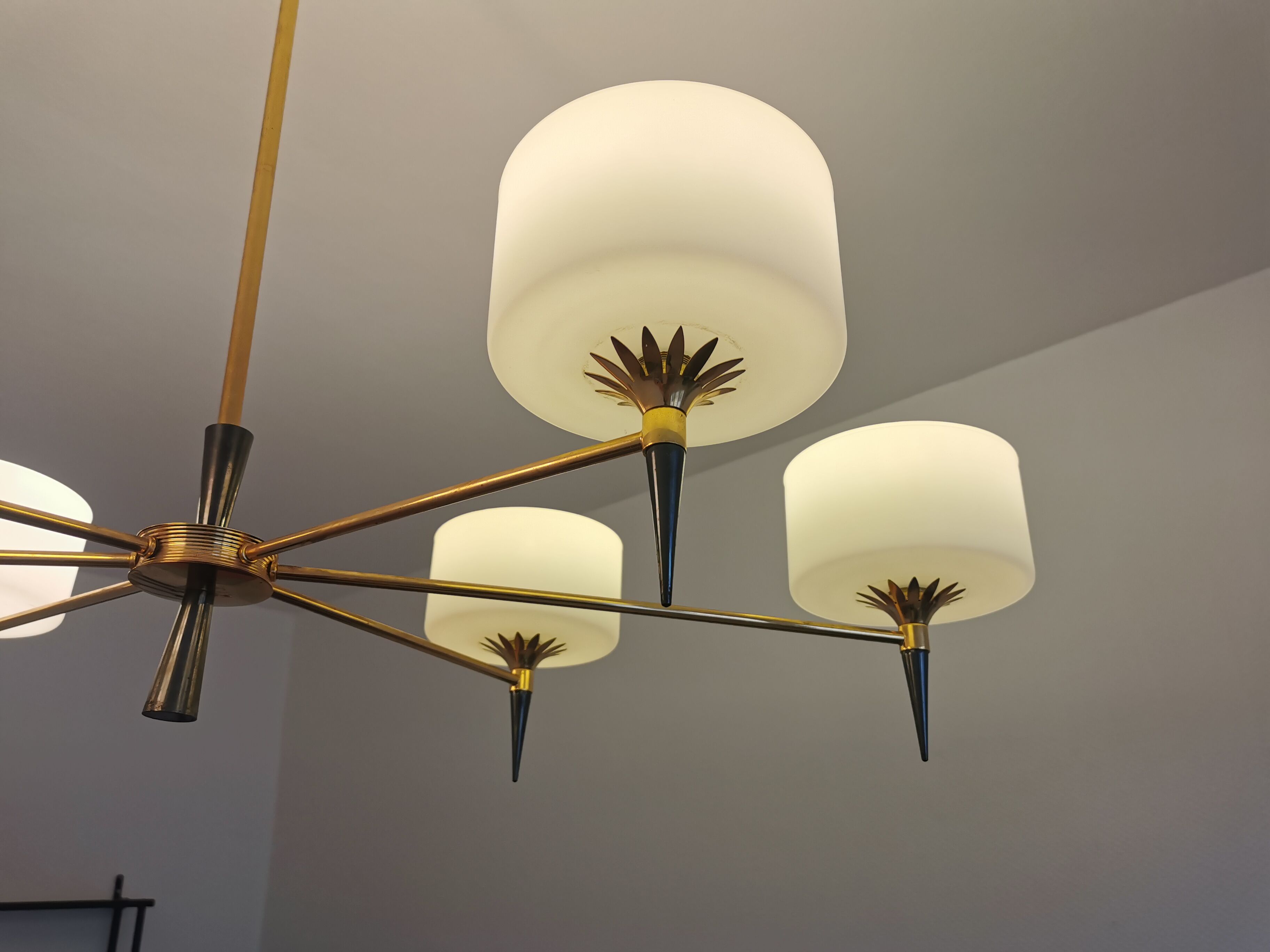 Chandelier 1950 modernist design arlus lunel