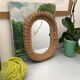 Oval rattan mirror vintage year 60 year 70
