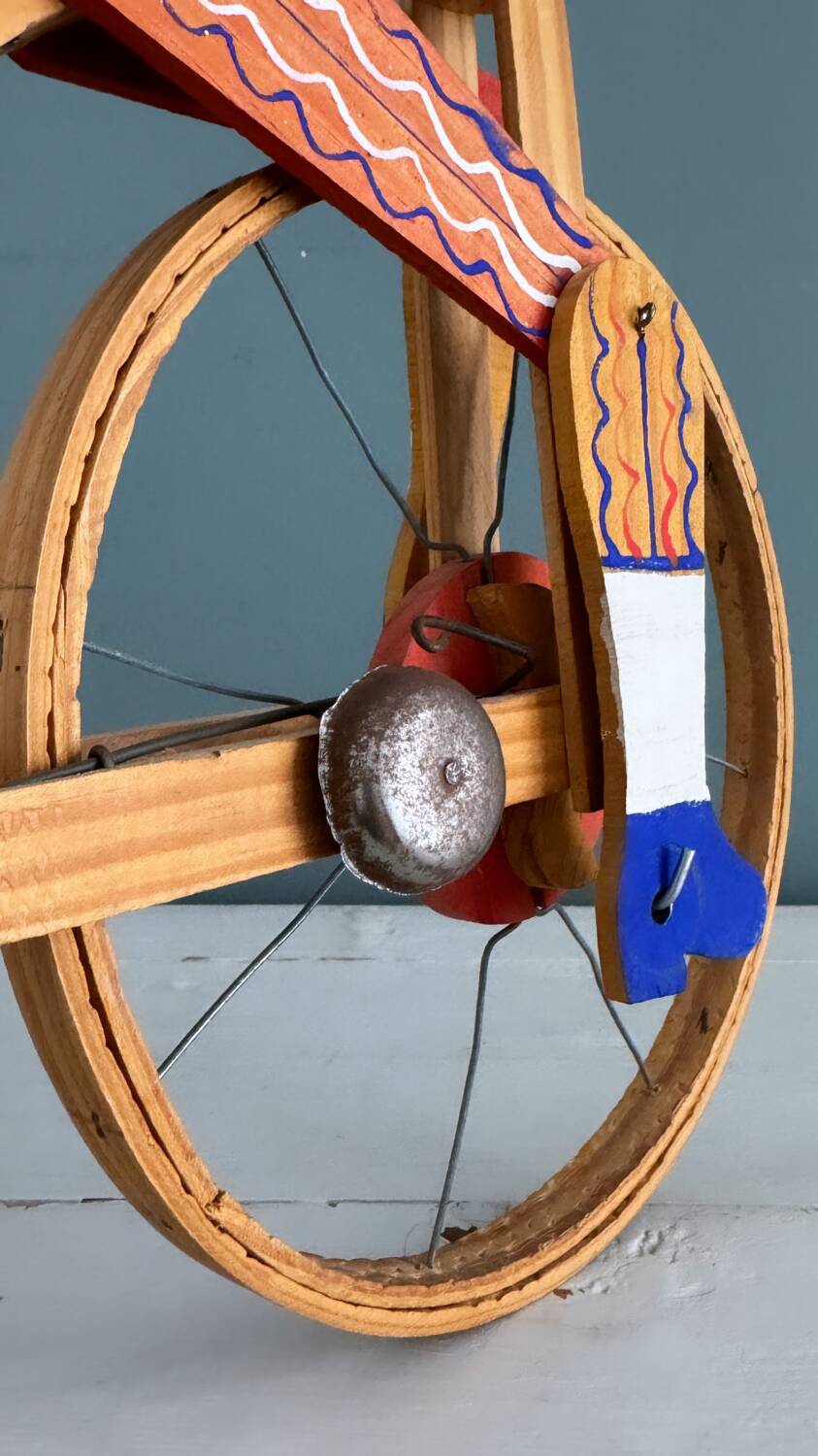 Old painted wooden push toy, circa 1930