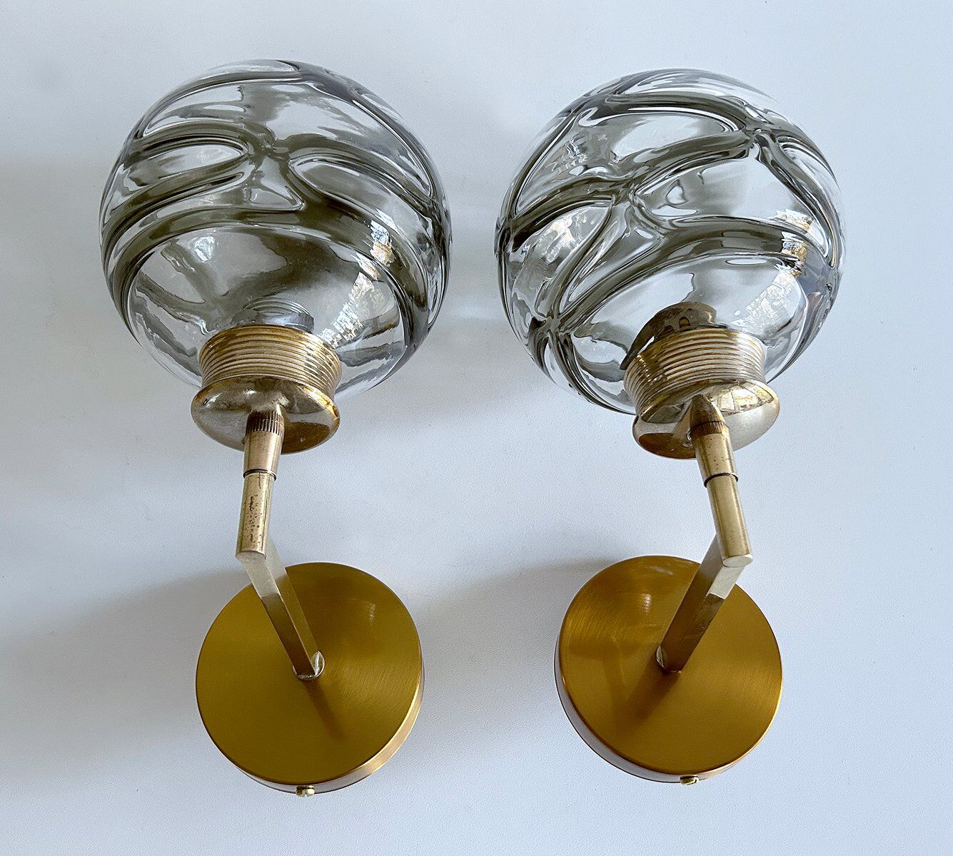 Paire de appliques en verre de Murano vintage