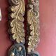 18th Century Italian Handcarved Polychrome Painted Pilaster Friezes, Set of 2