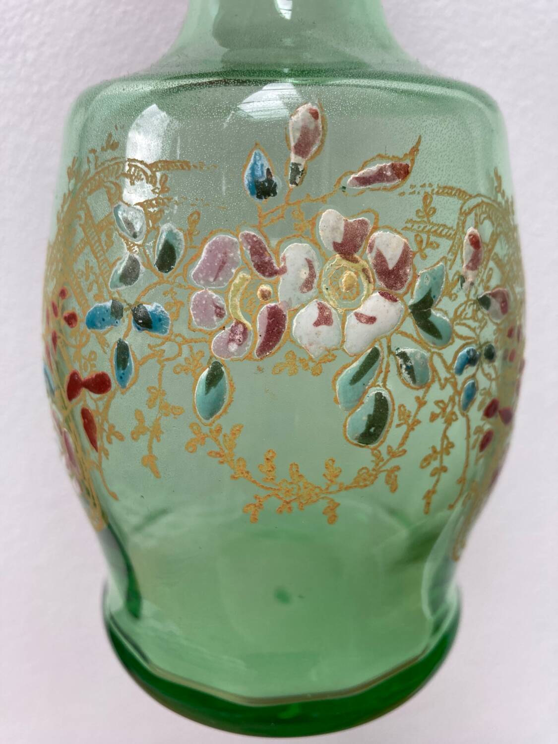 Legras 1900 enameled liqueur carafe