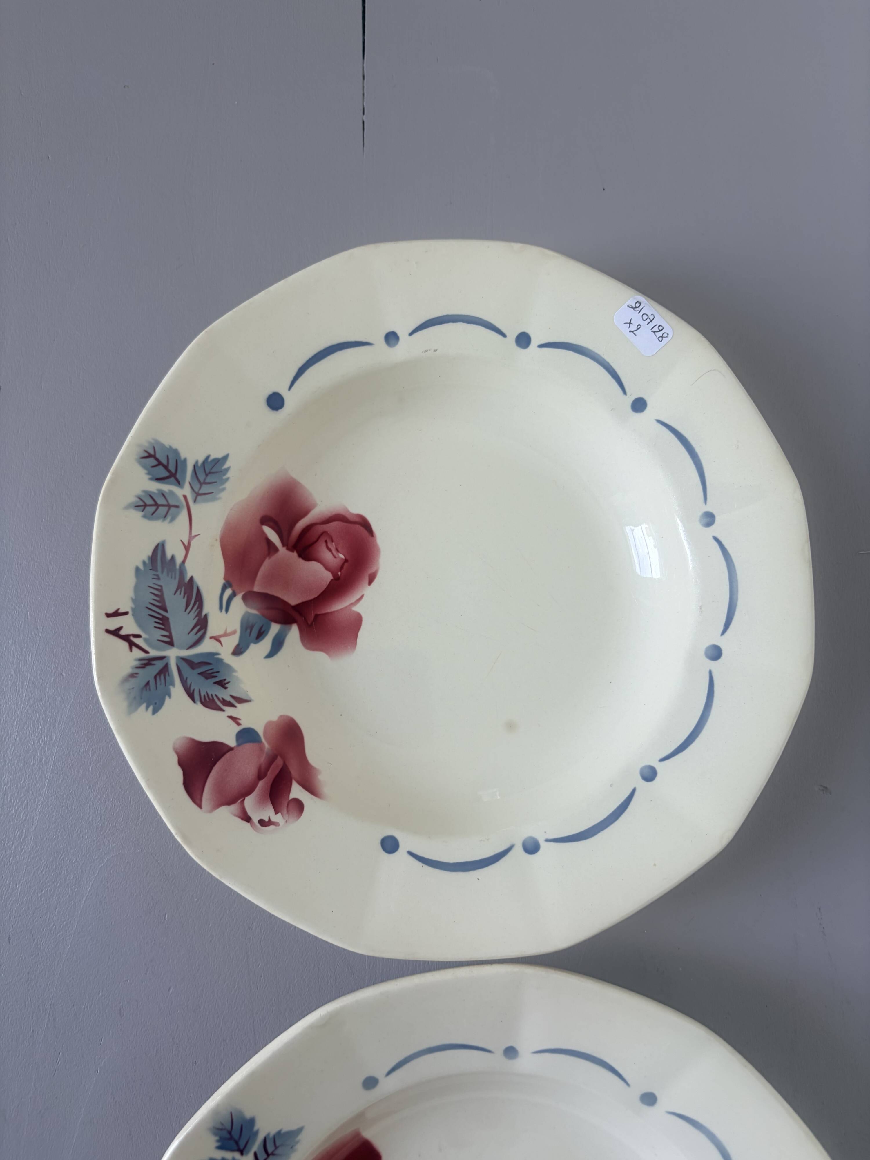 2 vintage deep plates from Digoin Sarreguemines 2107128