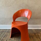 Nanna Ditzel, chair model OD 5301 in orange lacquered fiberglass