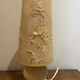 stone lamp with its lampshade in dried flowers 1970