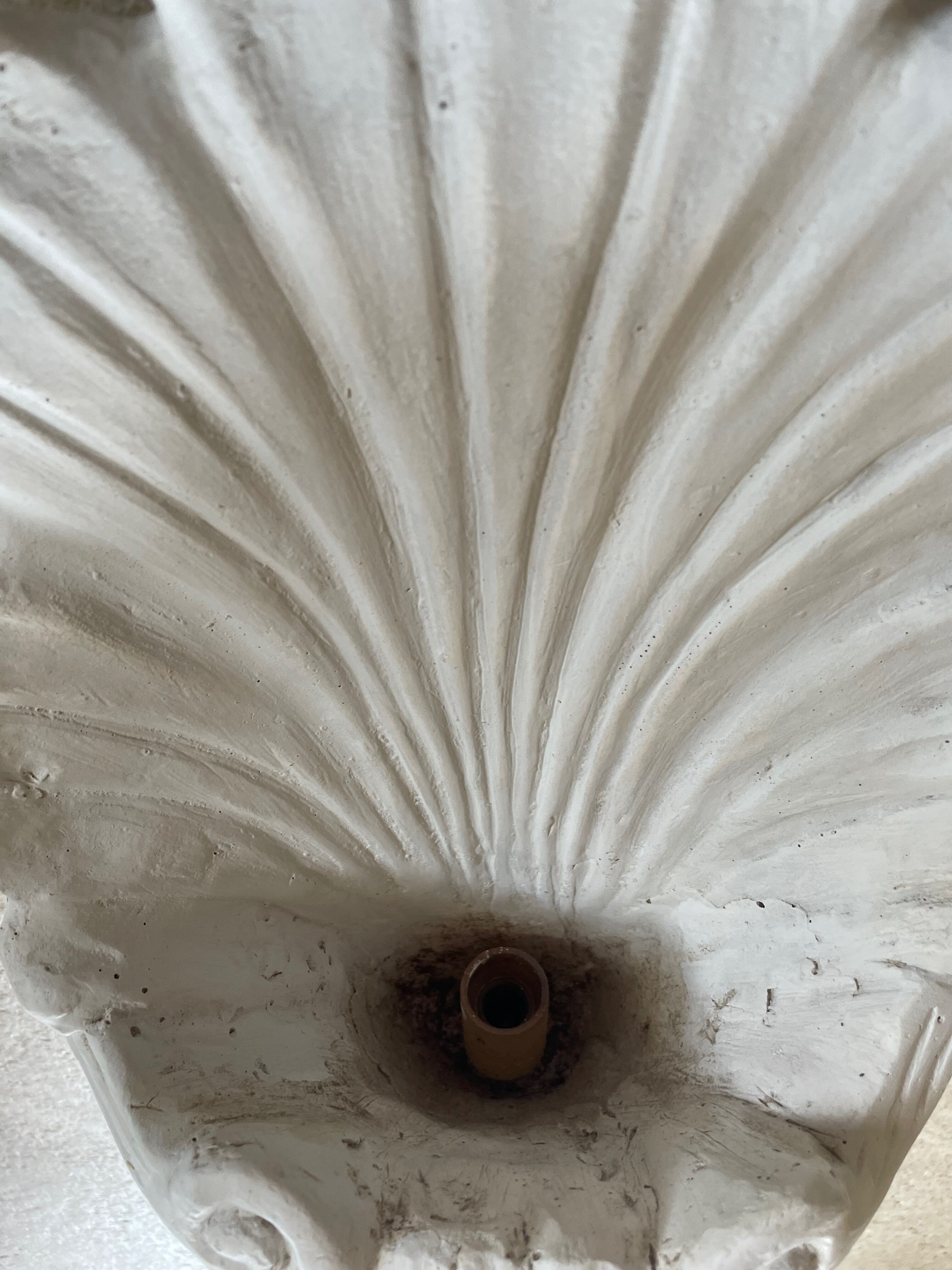 Art Deco shell wall lamp 49cm