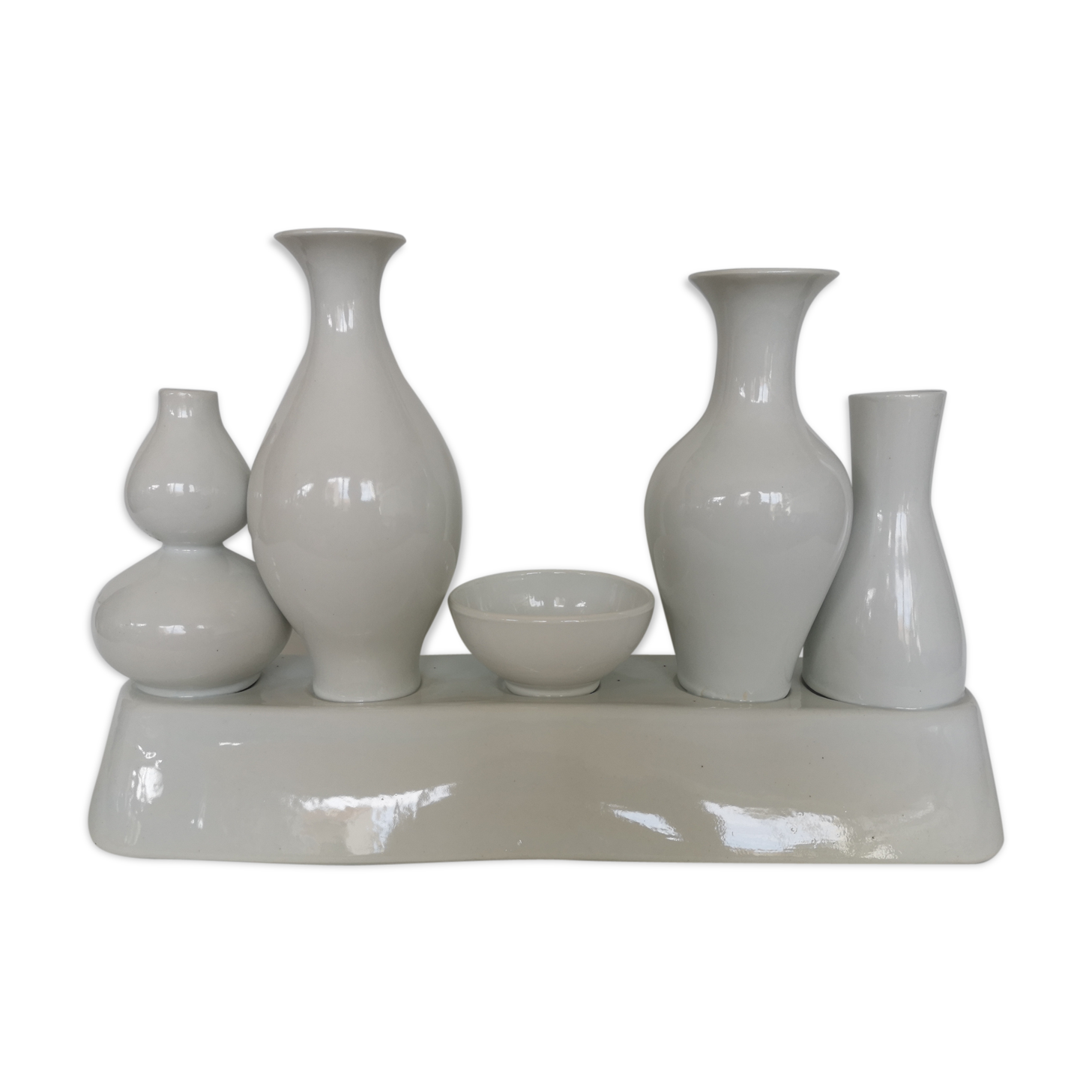 Set of 5 ceramic vases