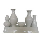 Set of 5 ceramic vases