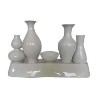 Set of 5 ceramic vases