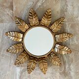 Sun mirror in gilded wood 1960