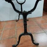 oak coffee table and cast iron base