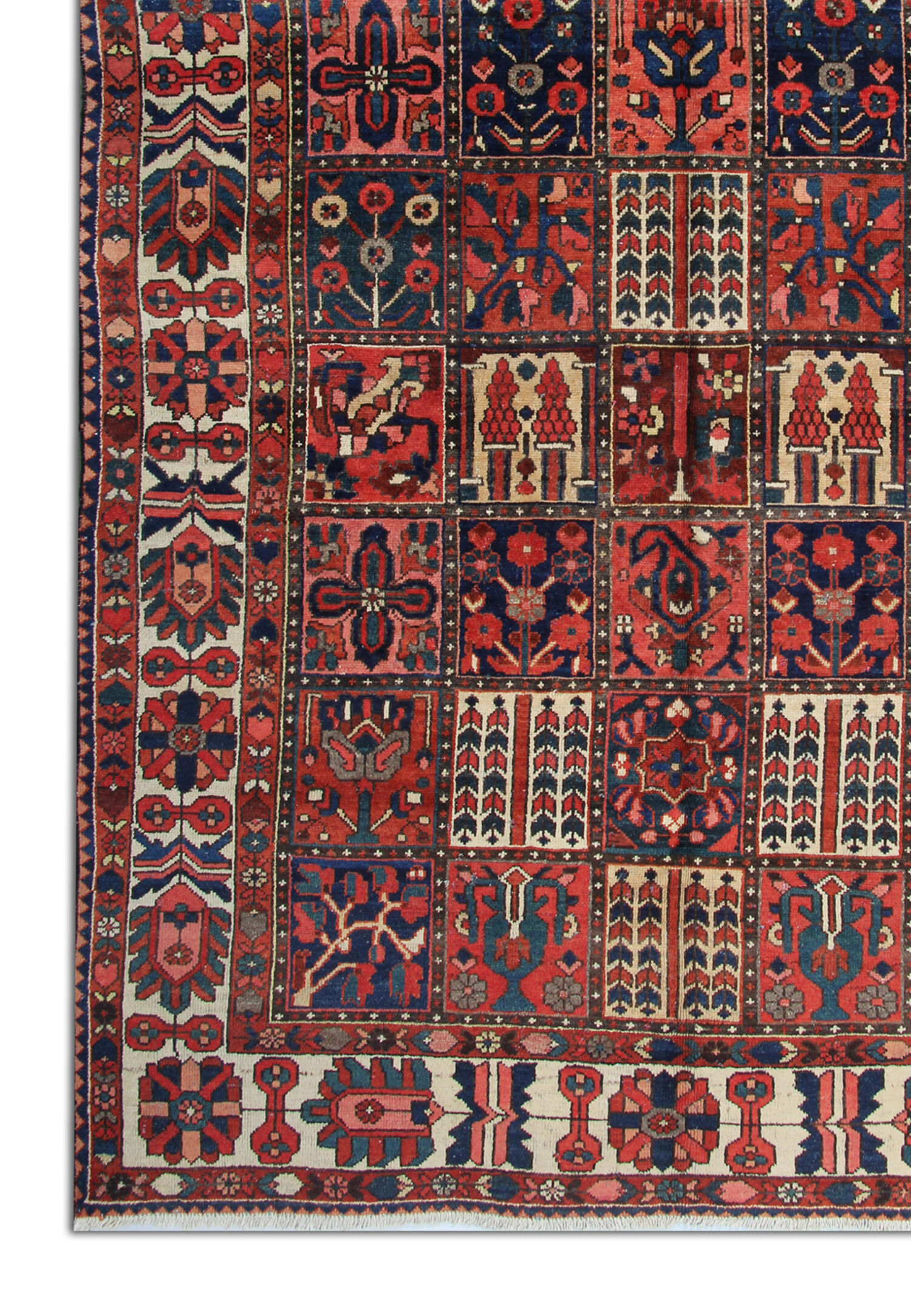 Hand made traditional persian area rug fine red wool carpet 210x279cm
