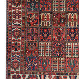 Hand made traditional persian area rug fine red wool carpet 210x279cm