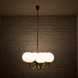 Brass chandeliers with 6 globes