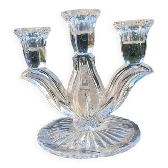 Glass candle holder