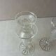 Pair of old carved engraved crystal candlesticks, Sirius style, Saint Louis