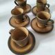 Ensemble 5 tasses et 5 soucoupes  Longchamp France style Japandi