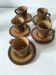 Ensemble 5 tasses et 5 soucoupes  Longchamp France style Japandi