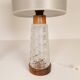 Lampes de table Midcentury Orrefors teck et verre Suède