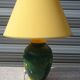 Ceramic lamp L. Drimmer with vase and matching plate.