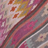 Vintage Turkish rug from Oushak, hand-woven 74x829 cm