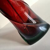 Modernist art deco crystal vase