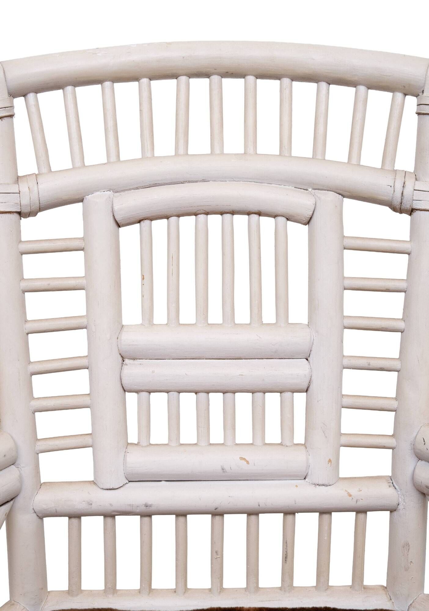 Set vintage Chippendale Brighton Pavilion rattan chair and table 1960s