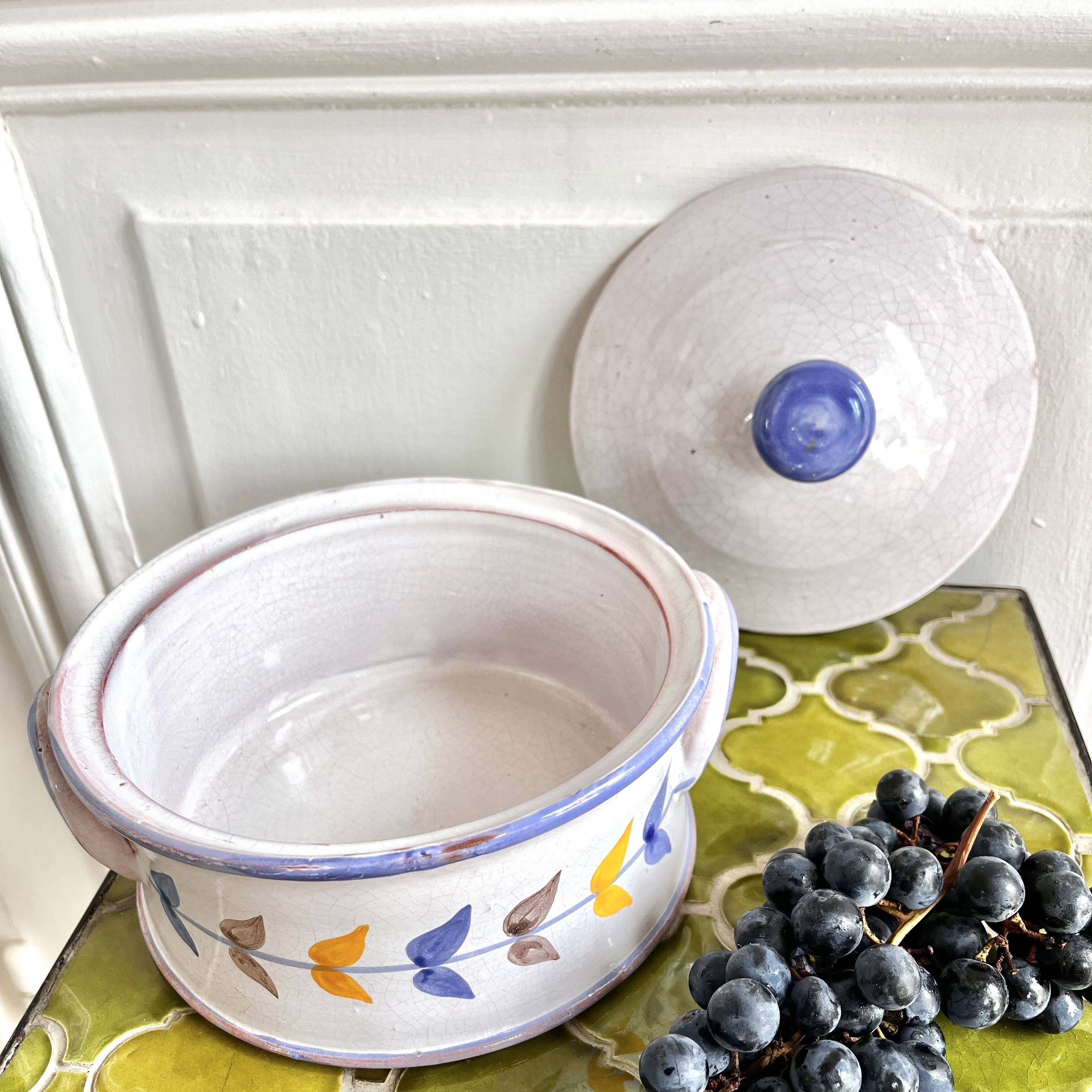 Old vegetable soup tureen