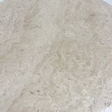 Contemporary Round Travertine Coffee Table, Italy