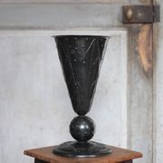 Vase unique fait par artisan ferronnier, vase vintage, collection