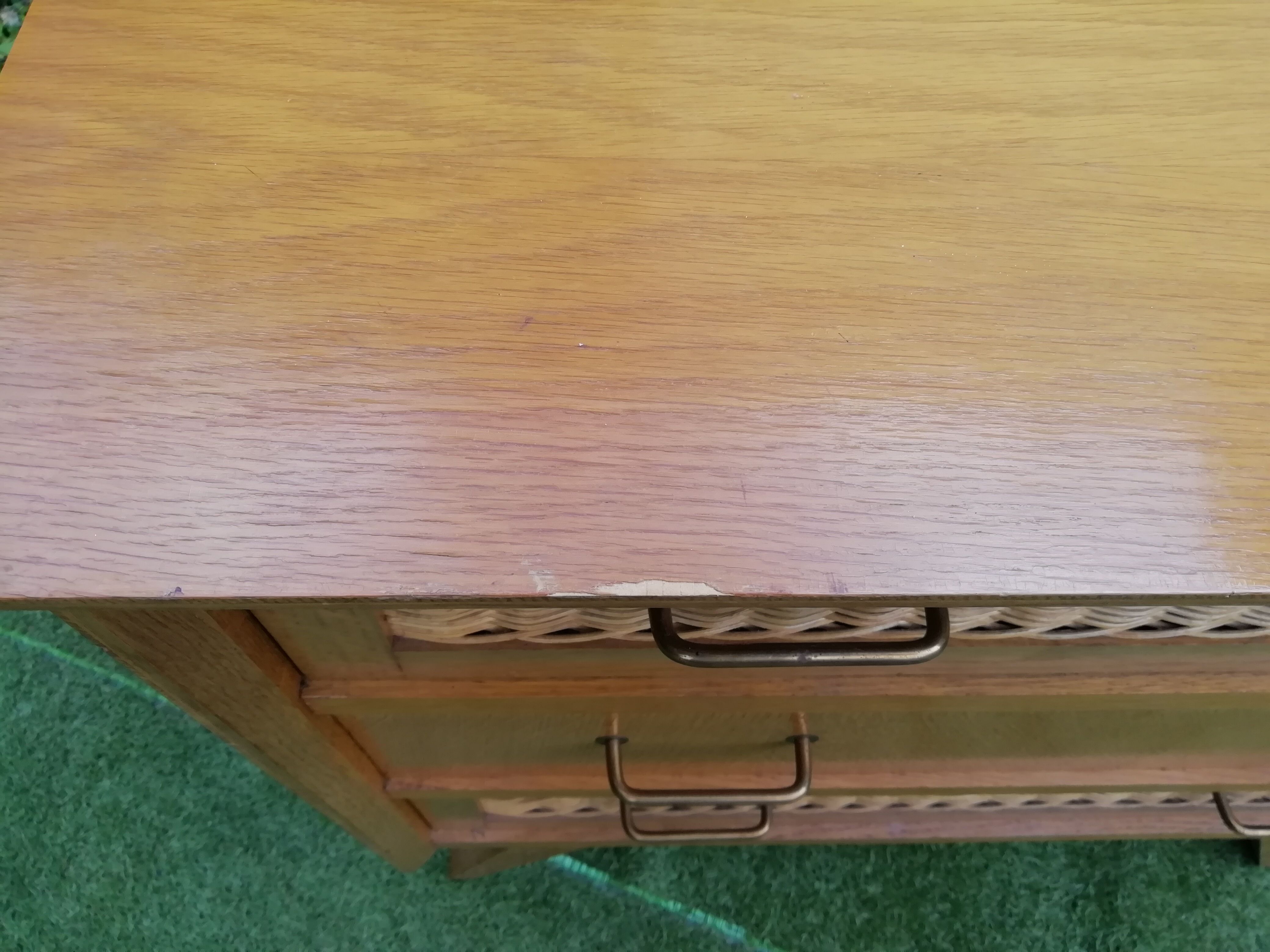 Chest of drawers in rattan 1950s